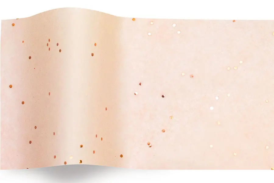 20W x 30L, Gemstone Sparkle Tissue Paper, Rose Gold Blush Gemstone