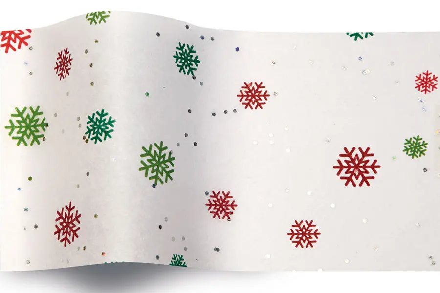 20W x 30L, Gemstone Sparkle Tissue Paper, Gemstone Snowflakes