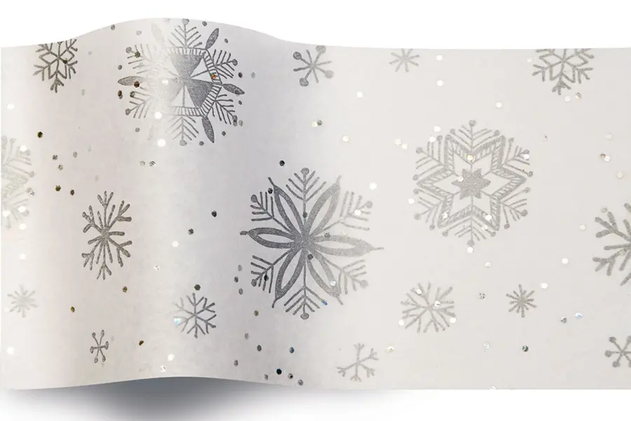 20W x 30L, Gemstone Sparkle Tissue Paper, Gemstone Diamonds Snowflakes