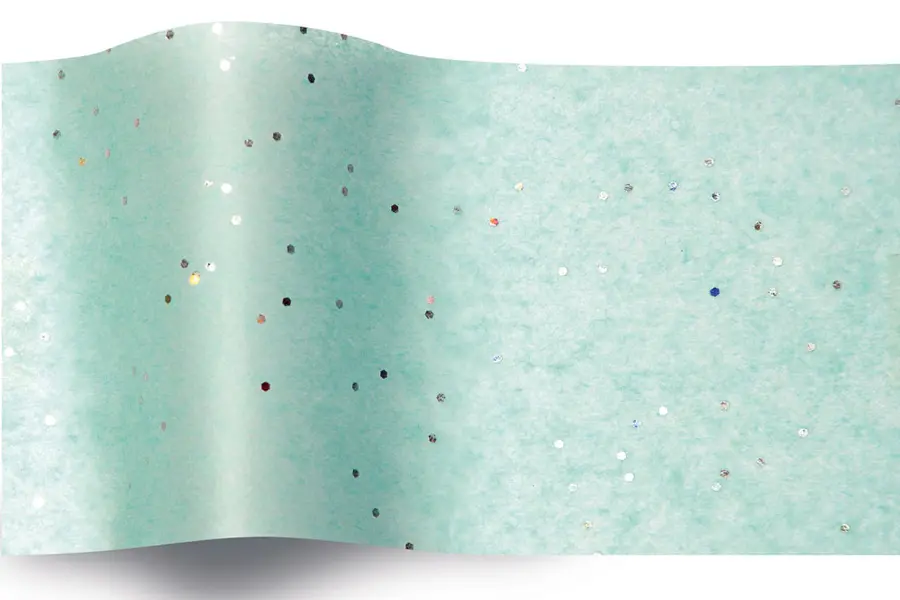 20W x 30L, Gemstone Sparkle Tissue Paper, Gemstone Aqua