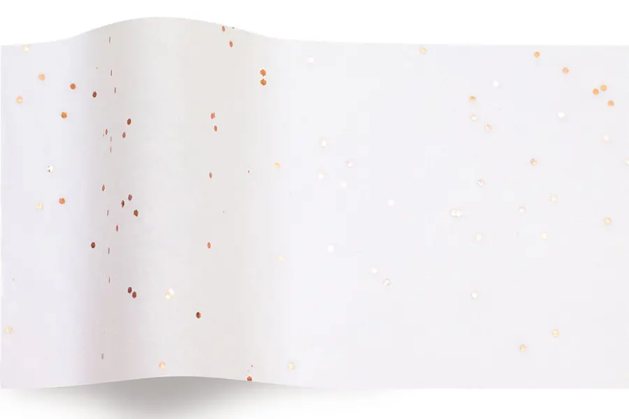 20W x 30L, Gemstone Sparkle Tissue Paper, Rose Gold White Gemstone