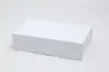 13-1/2L x 3-1/2W x 3-1/2H, Rigid Magnetic Wine Boxes, White Gloss, Double