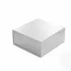 8L x 8W x 3H, Leatherette Magnetic Lid Gift Boxes, White Leatherette