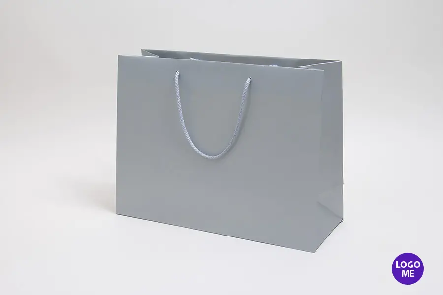 13W x 5D x 10H, Matte Eurotote Bags with Rope Handles, Matte Platinum