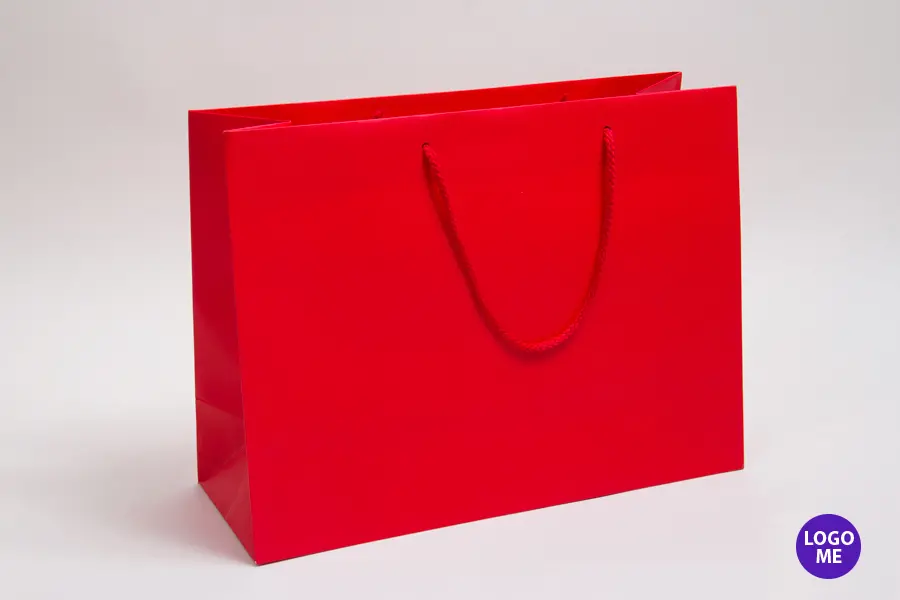16W x 6D x 12H, Matte Eurotote Bags with Rope Handles, Matte Red