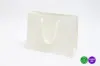 13W x 5D x 10H, Matte Eurotote Bags with Twill Ribbon Handles, Matte Ivory