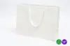 16W x 6D x 12H, Matte Eurotote Bags with Twill Ribbon Handles, Matte Ivory