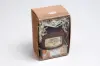 3-7/8W x 5-7/8L x 3-1/8H, Clear Lids, Ribbed Kraft