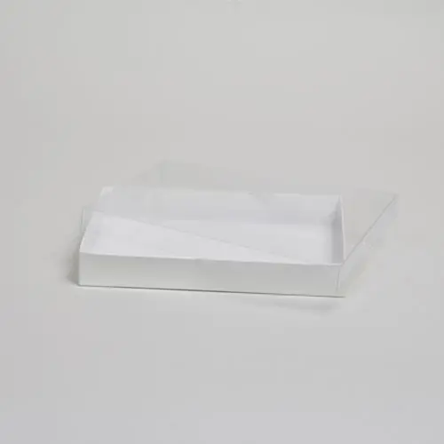 42530L x 42473W x 1H, Clear Top White Gloss Gift Boxes