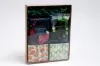 7-1/2W x 9-7/8L x 1-3/8H, Clear Lids, Ribbed Kraft