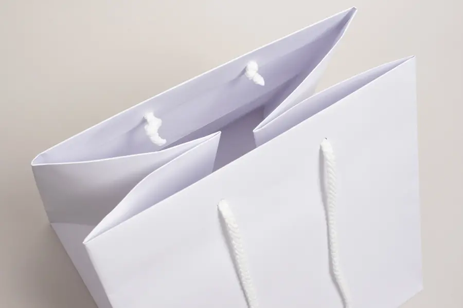 10W x 10D x 10H, White Kraft Eurototes with Rope Handles