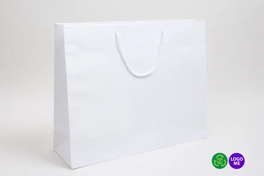 20W x 6D x 16H, White Kraft Eurototes with Rope Handles