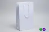 8W x 4-3/4D x 13-1/2H, White Kraft Eurototes with Rope Handles
