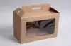 11-3/8L x 5-3/4W x 7-1/2H, Windowed Gable Boxes, Natural Kraft