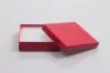 3-1/2L x 3-1/2W x 1H, 2-Piece Set-Up Jewelry Boxes w/Fiber Insert, Cherry Red