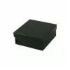 3-1/2L x 3-1/2W x 2H, 2-Piece Set-Up Jewelry Boxes w/Fiber Insert, Black Semi-Gloss