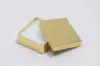 3-1/2L x 3-1/2W x 1-1/2H, Textured Two-Piece Jewelry Boxes, Gold Linen
