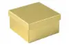 3-1/2L x 3-1/2W x 2H, Textured Two-Piece Jewelry Boxes, Gold Linen