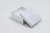 3-1/2L x 3-1/2W x 1-1/2H, Textured Two-Piece Jewelry Boxes, Silver Linen