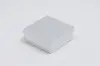 3-1/2L x 3-1/2W x 1-1/2H, Textured Two-Piece Jewelry Boxes, Silver Linen