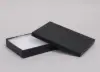 5-1/2L x 8W x 1-1/4H, 2-Piece Set-Up Jewelry Boxes w/Fiber Insert, Black Pinstripe