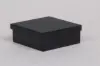 3-1/2L x 3-1/2W x 1-1/2H, 2-Piece Set-Up Jewelry Boxes w/Fiber Insert, Black Pinstripe