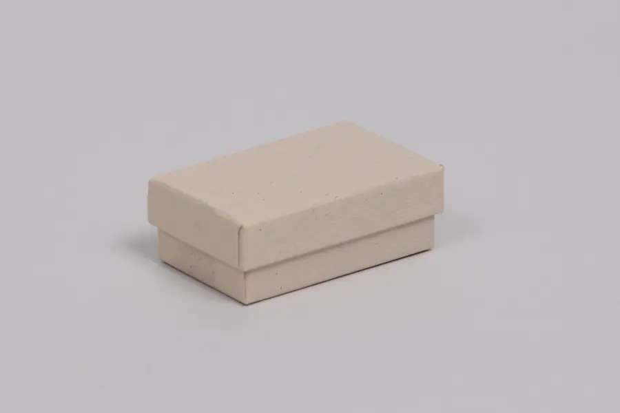 1-1/2L x 2-1/2W x 7/8H, 2-Piece Set-Up Jewelry Boxes w/Fiber Insert, Oatmeal Groove