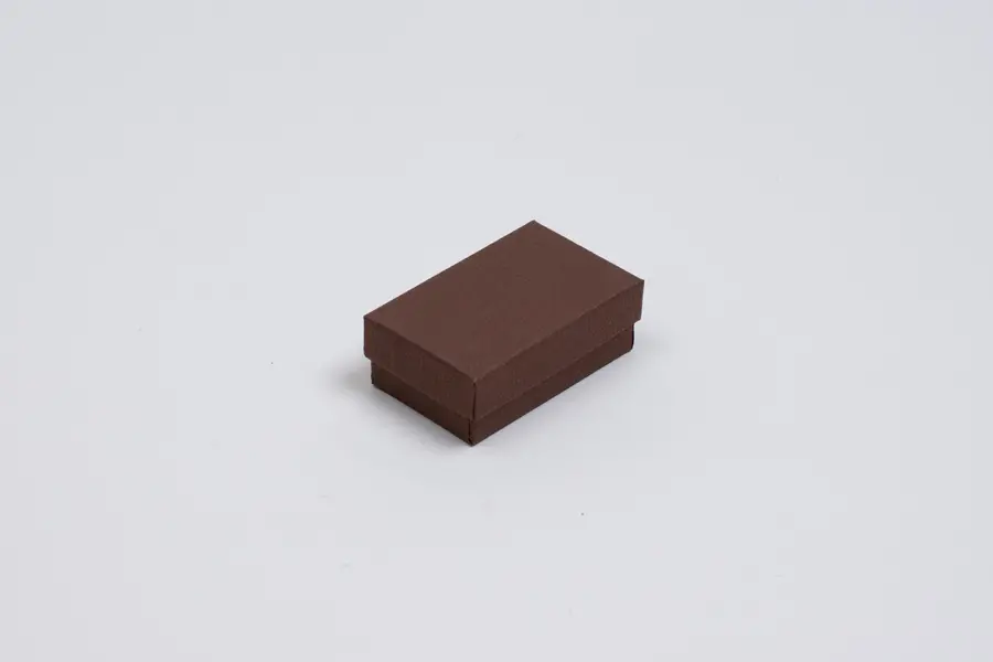 2-1/2L x 1-1/2W x 7/8H, Textured Two-Piece Jewelry Boxes, Cocoa