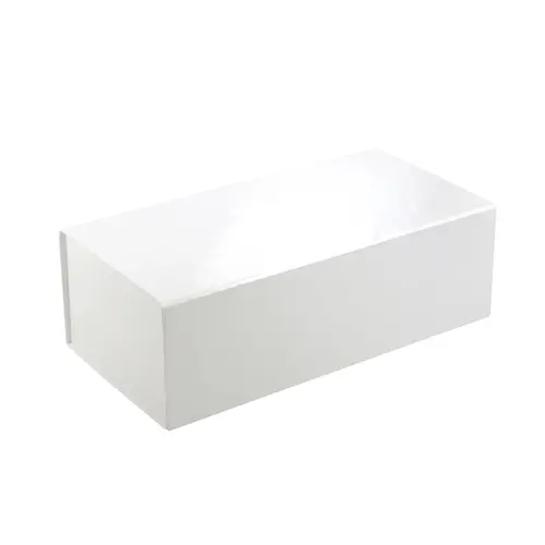 13L x 6-1/2W x 4-1/4H, Glossy Magnetic Gift Boxes, White Gloss