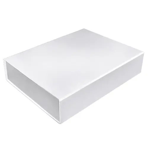 14-3/8L x 10-3/4W x 3-1/8H, Glossy Magnetic Gift Boxes, White Gloss