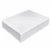 14-3/8L x 10-3/4W x 3-1/8H, Glossy Magnetic Gift Boxes, White Gloss