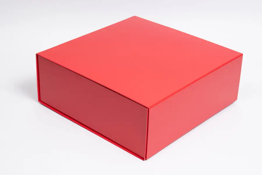 12L x 12W x 4-1/2H, Glossy Magnetic Gift Boxes, Red Gloss Box