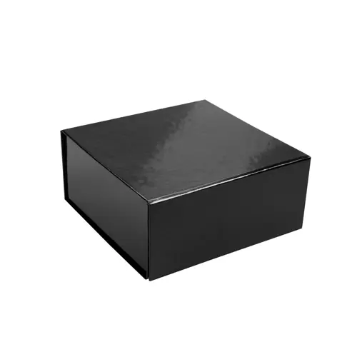 8L x 8W x 3-1/8H, Glossy Magnetic Gift Boxes, Black Gloss