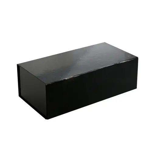 13L x 6-1/2W x 4-1/4H, Glossy Magnetic Gift Boxes, Black Gloss