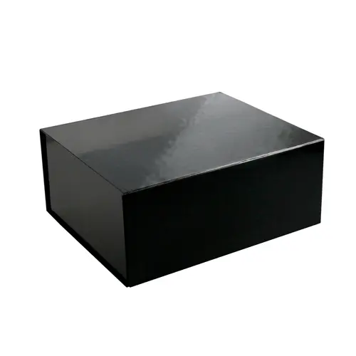 13L x 10-3/4W x 5-1/2H, Glossy Magnetic Gift Boxes, Black Gloss