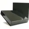 9-1/2L x 9-1/4W x 1-3/4H, Glossy Magnetic Gift Boxes, Black Gloss