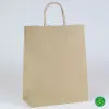 10W x 5D x 13H, Brown Kraft Paper Bags with Twisted Paper Handle