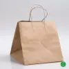 10W x 10D x 10H, Brown Kraft Paper Bags with Twisted Paper Handle