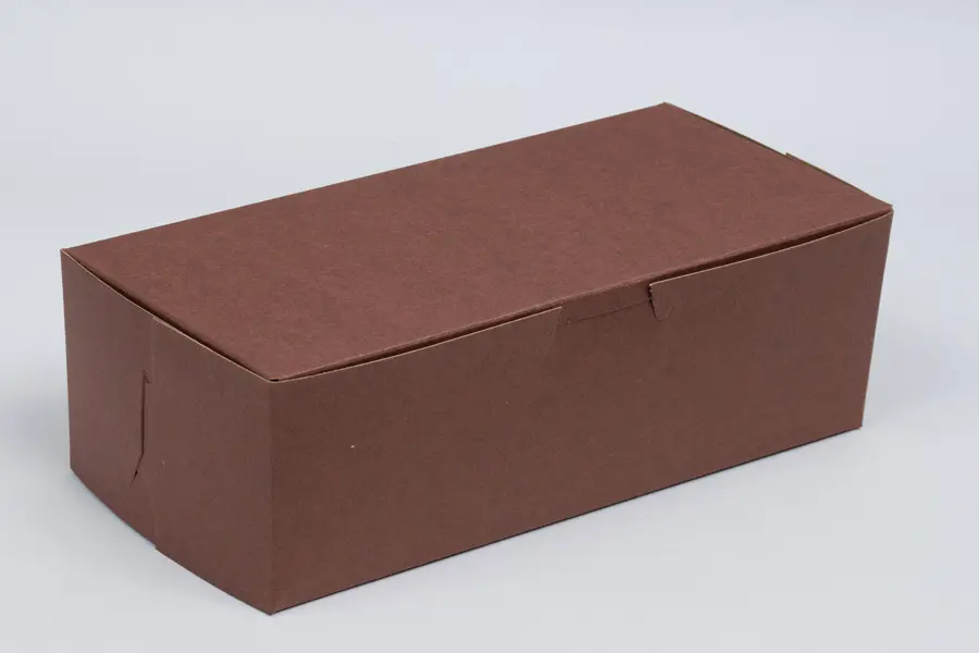 6-1/4L x 3-3/4W x 2-1/8H, Chocolate Cocoa Brown Bakery Boxes