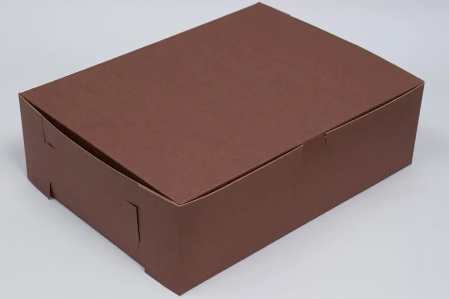 8L x 5-1/2W x 3H, Chocolate Cocoa Brown Bakery Boxes