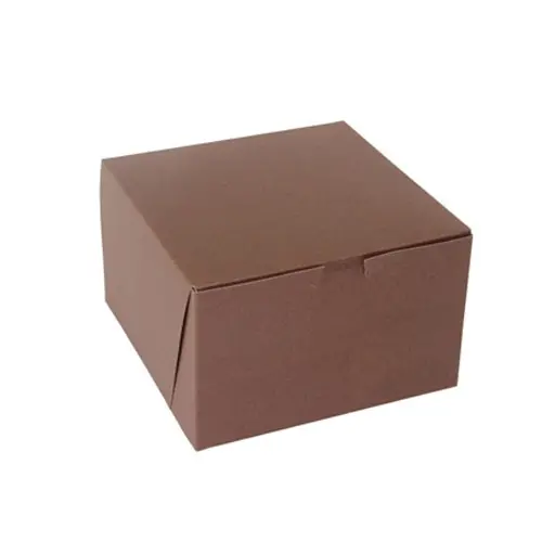 8L x 8W x 5H, Chocolate Cocoa Brown Bakery Boxes