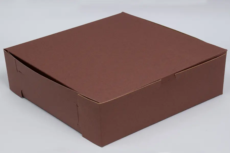 10L x 10W x 2-1/2H, Chocolate Cocoa Brown Bakery Boxes