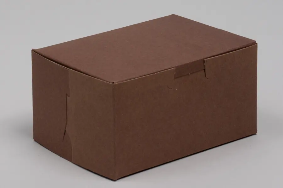 5-1/2L x 4W x 2-7/8H, Chocolate Cocoa Brown Bakery Boxes
