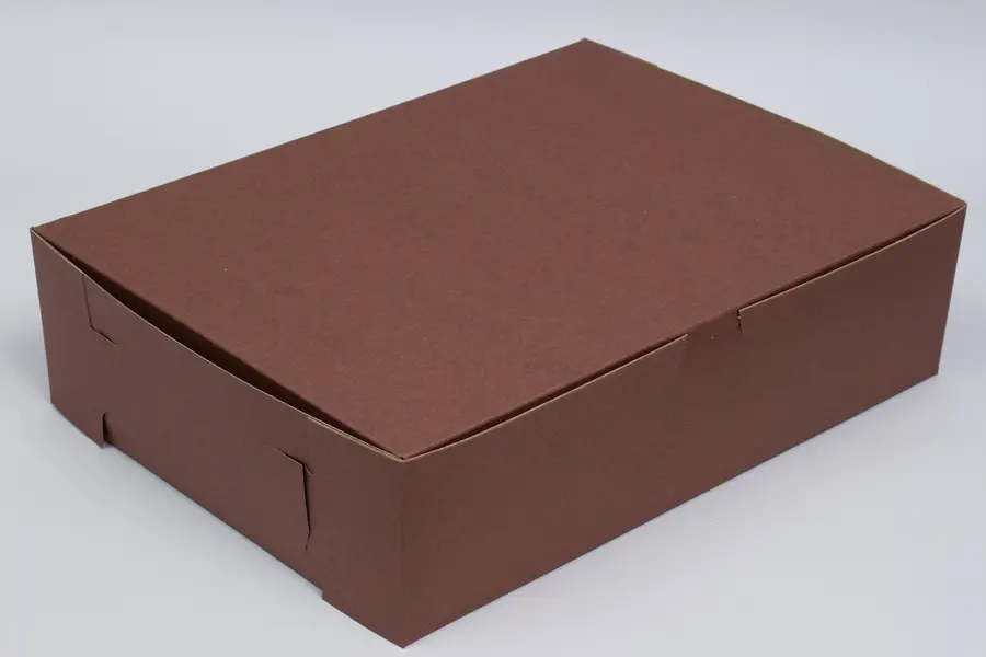 19L x 14W x 4H, Chocolate Cocoa Brown Bakery Boxes