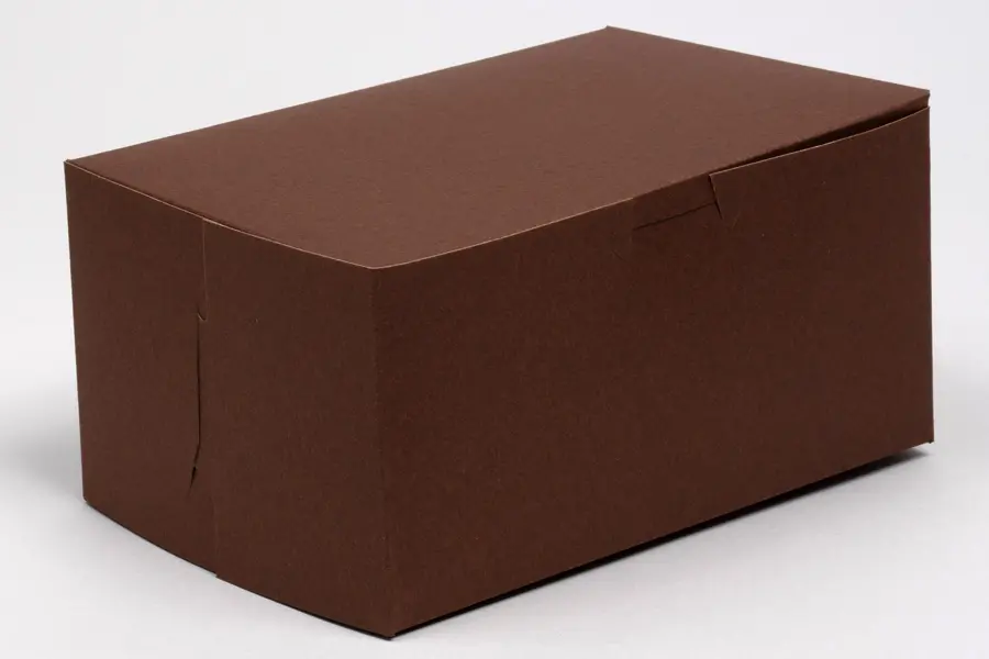 9L x 5W x 4H, Chocolate Cocoa Brown Bakery Boxes