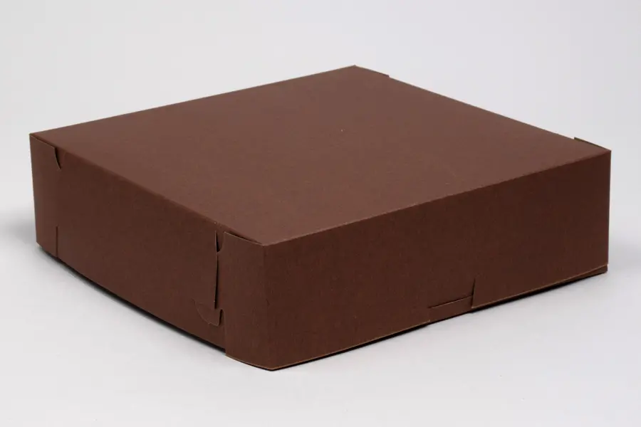 10L x 10W x 3H, Chocolate Cocoa Brown Bakery Boxes