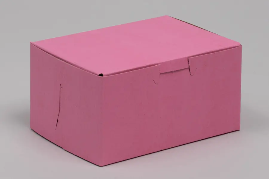 5-1/2L x 4W x 2-7/8H, Strawberry Pink Bakery Boxes