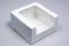 7W x 7L x 4H, Window Cupcake Boxes, 1-Piece Lock Corner, White