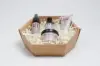 6-5/8W x 8L x 2-3/4H, Kraft Hexagon Market Trays, Kraft