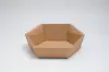 9W x 11-3/8L x 3-3/8H, Kraft Hexagon Market Trays, Kraft